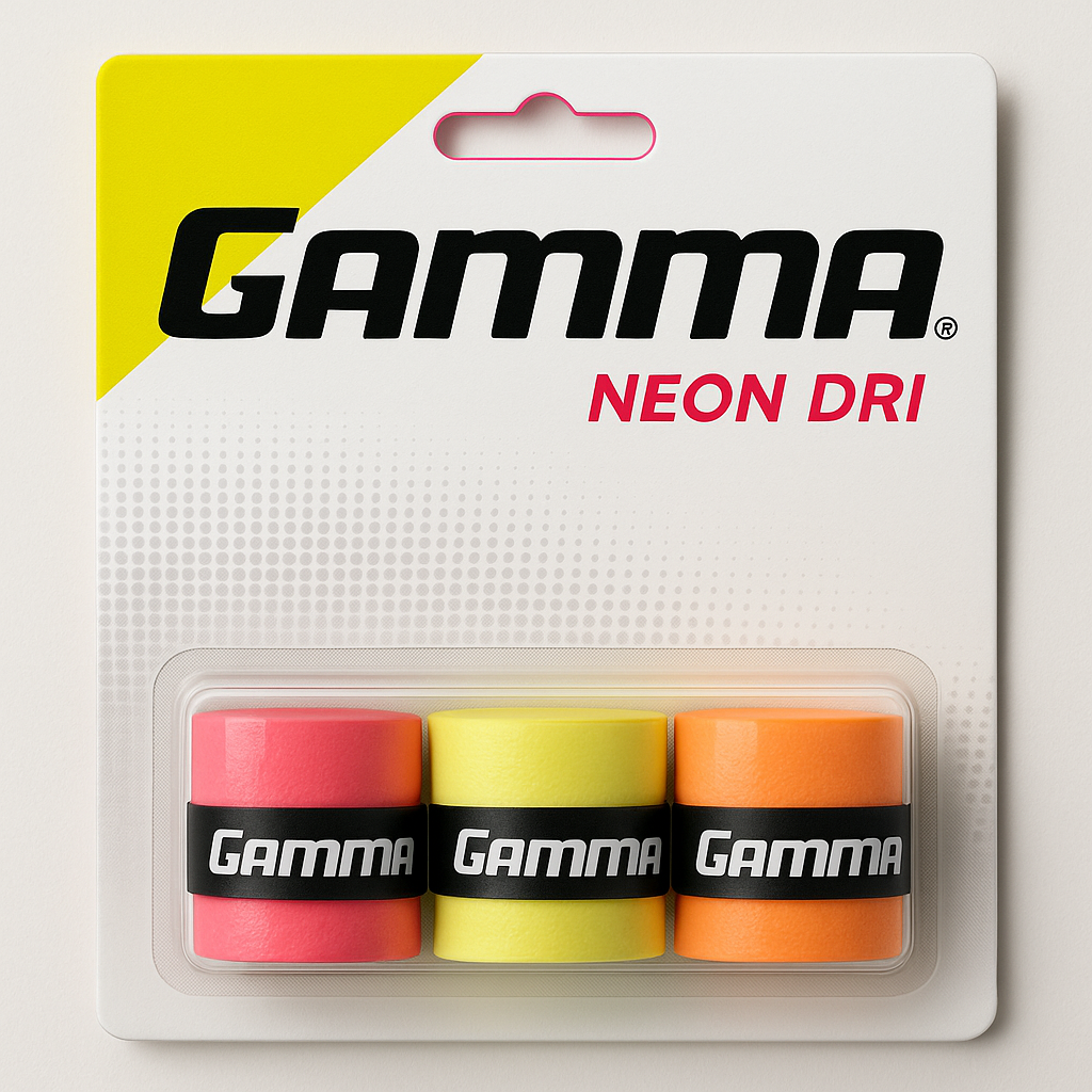 Gamma Overgrip Neon Dri 3-Pack (Assorted)